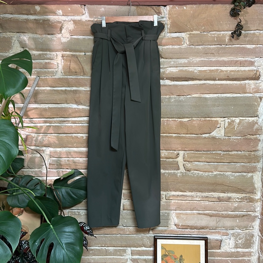 High Waist Paper Bag Pants